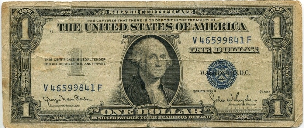 Features of the 1935 silver certificate