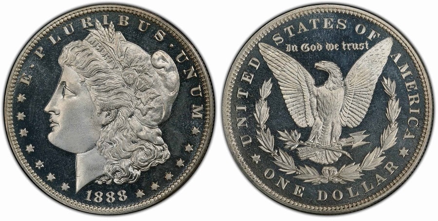 What are the features of the 1888 silver dollar