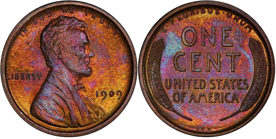 1909 VDB Matte Proof Lincoln Penny