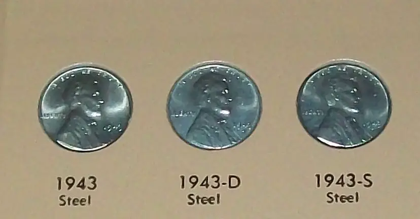 1943 Philadelphia Mint cents