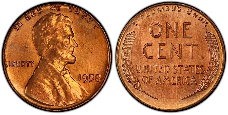 1958 Lincoln Wheat Cent (Doubled Die Obverse) Penny