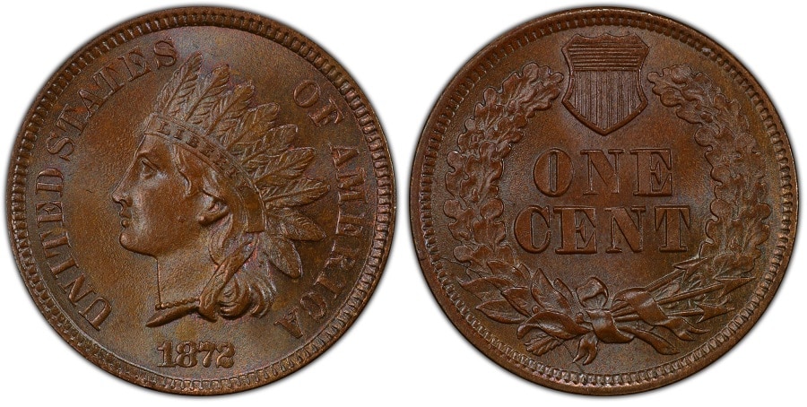 Shallow N. 1872 Indian Head Penny