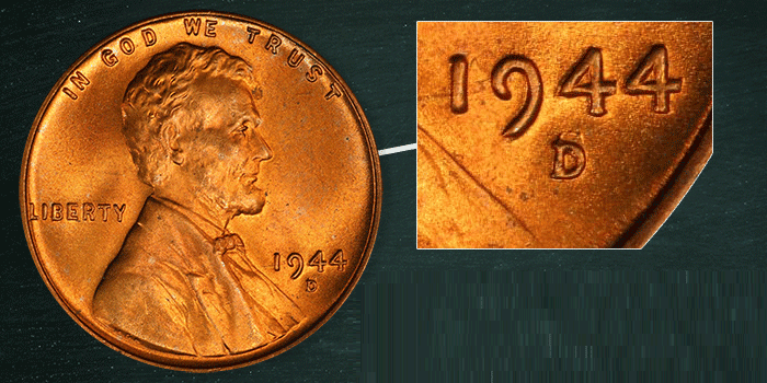 The 1944 Wheat Penny without a Mint Mark