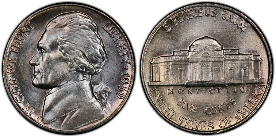 1939 Jefferson Nickel Reverse of 1940 