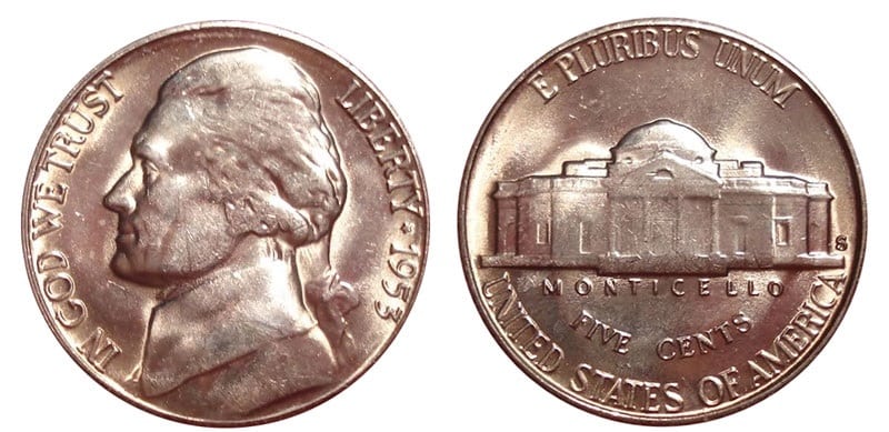 1953 Jefferson Nickel