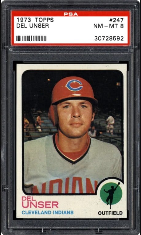 1973 Topps #247 Del Unser