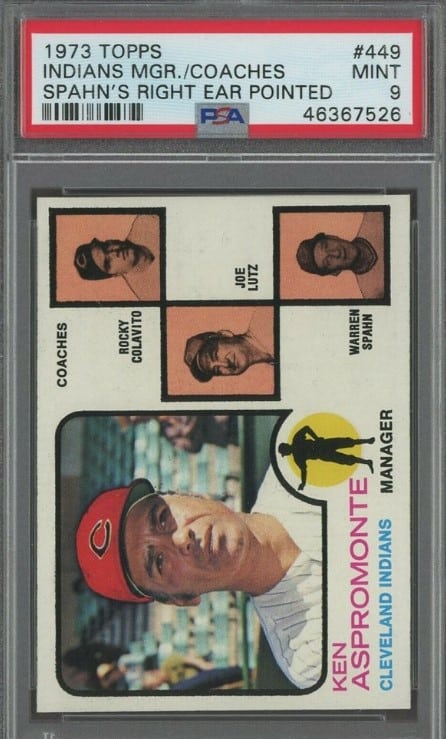 1973 Topps #449 Indians manager-Coaches