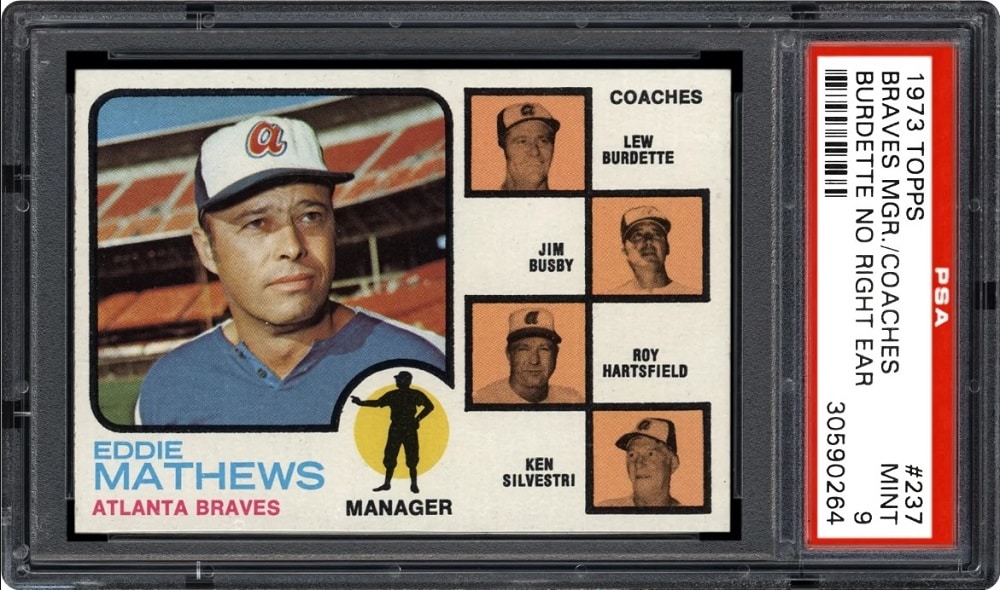 1973 Topps baseball #237 Eddie Mathews