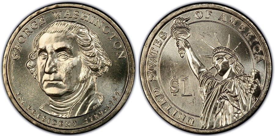 2007 George Washington Dollar Over Jefferson Nickel