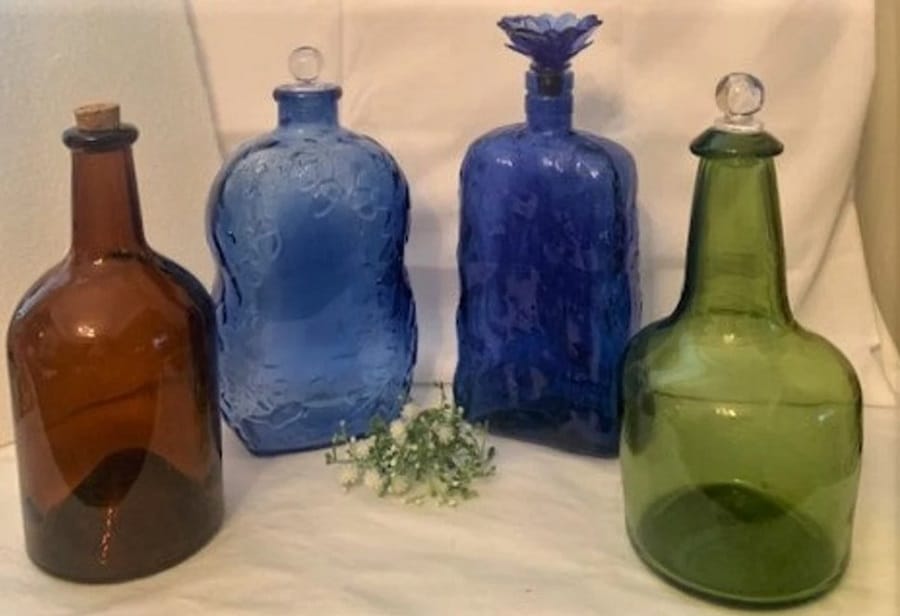 Colored Antique Glass Decanter