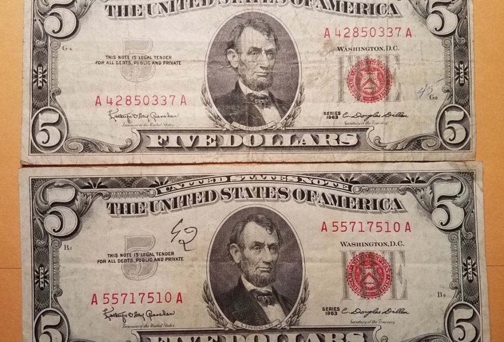 Find Rare And Valuable 1963 $5 Red Seal Bills