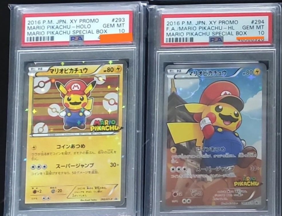 Mario Pikachu and Luigi Pikachu Card Set (2016)