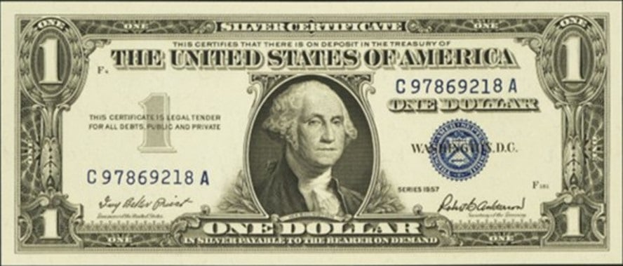 Supply and Availability of the 1957 Dollar Bill