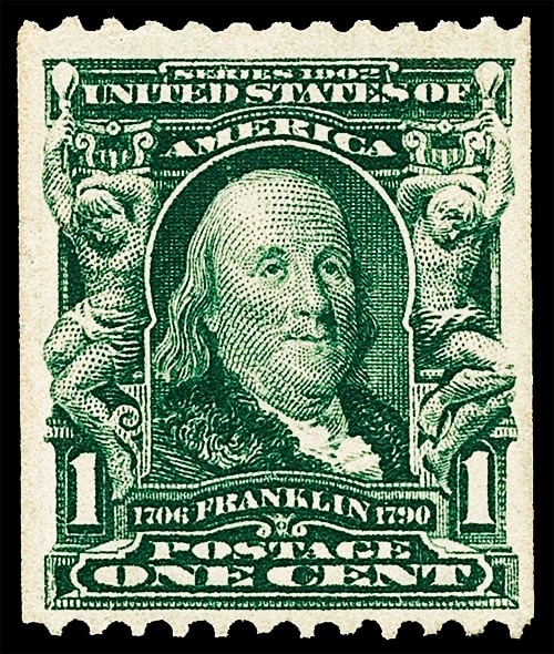 Benjamin Franklin 1 Cent Stamp Scotts #316