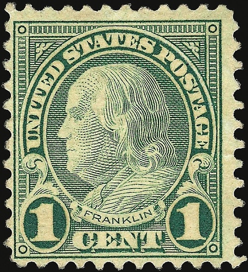 Benjamin Franklin 1 Cent Stamp Scotts #594